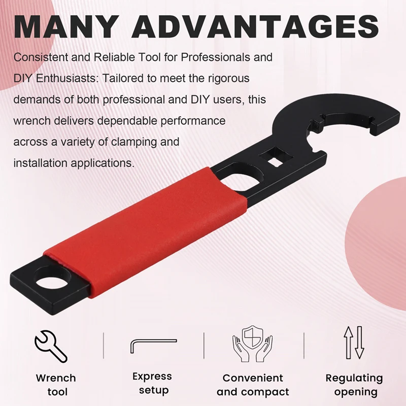 Red Carbon Steel Lifesaving Nut Wrench Tool For Emergency Repairs