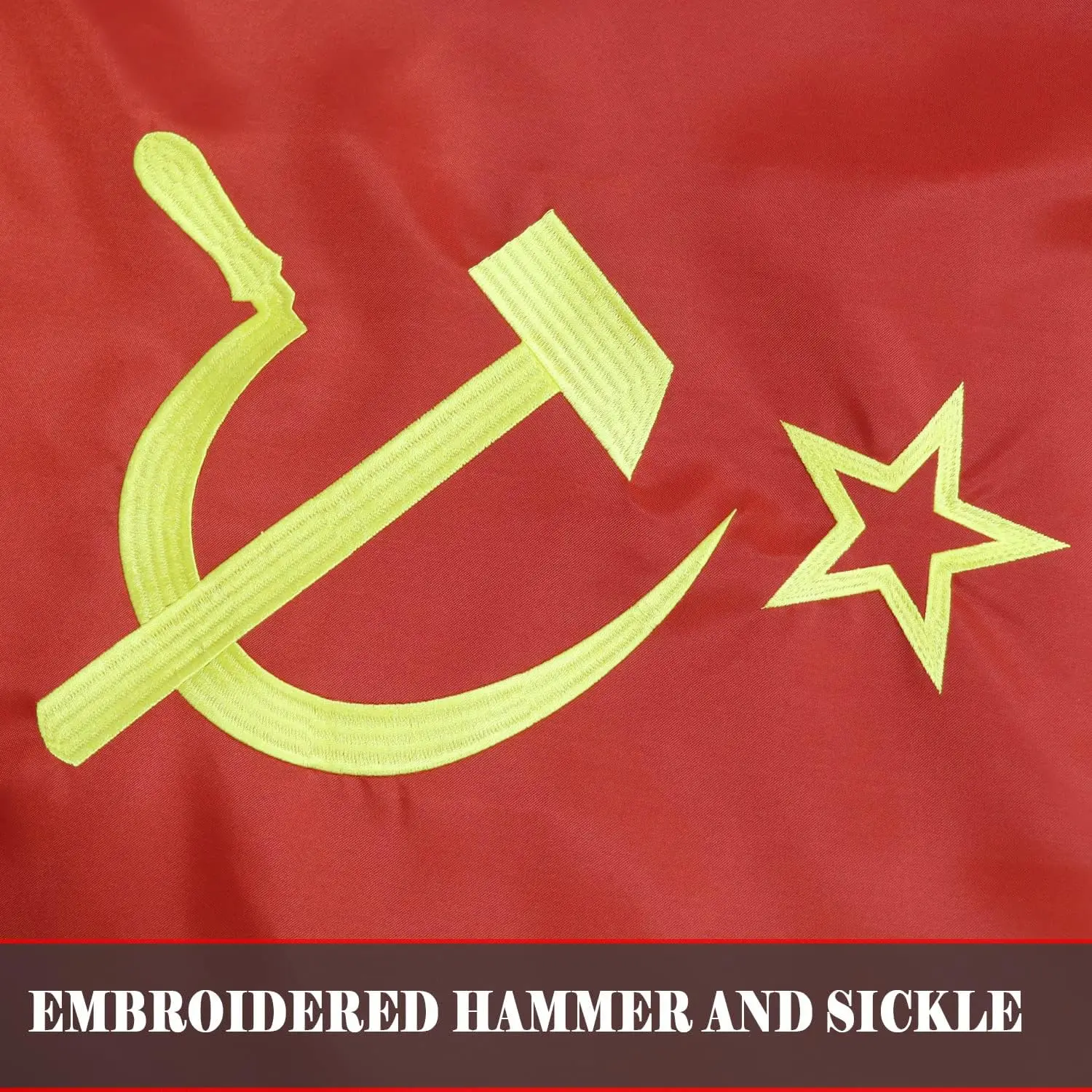 Flagnshow 100% Noly Embroider USSR Soviet Union Flag
