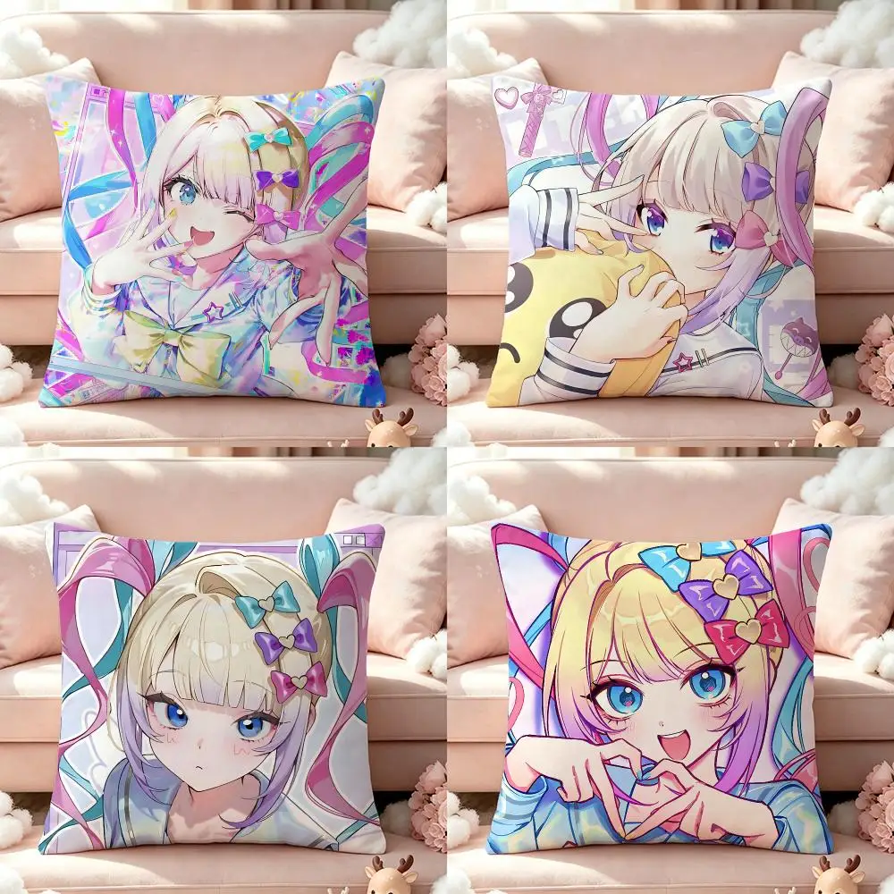 Game‑Needy Streamer OverloadS Cushion Cover Pillow Short Plush Pillow Cute Simple Style For Living Room Bedroom Birthday Gift