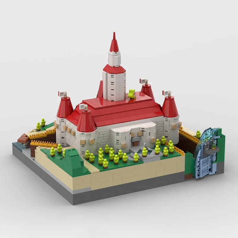 2383pcs MOC Mariose Princess Peach S Castle Model Building Blocks Construction Assemble Creative Festival Gifts Toys Idea Brick