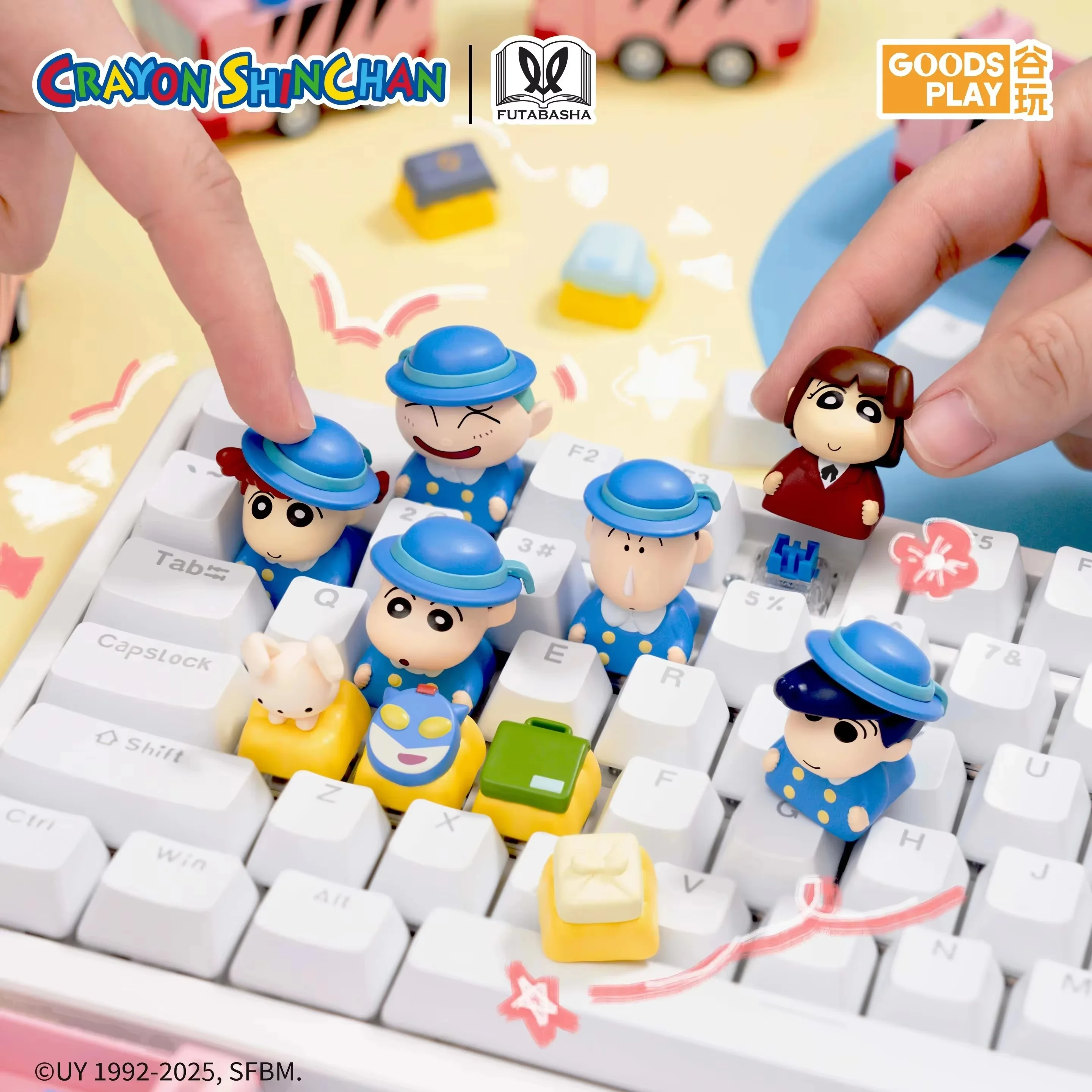 

Genuine Crayon Shin-Chan 3D Keycap Blind Box Collection Action Kamen Bus Keyboard Accessory Desktop Ornament Fashion Trend Gift