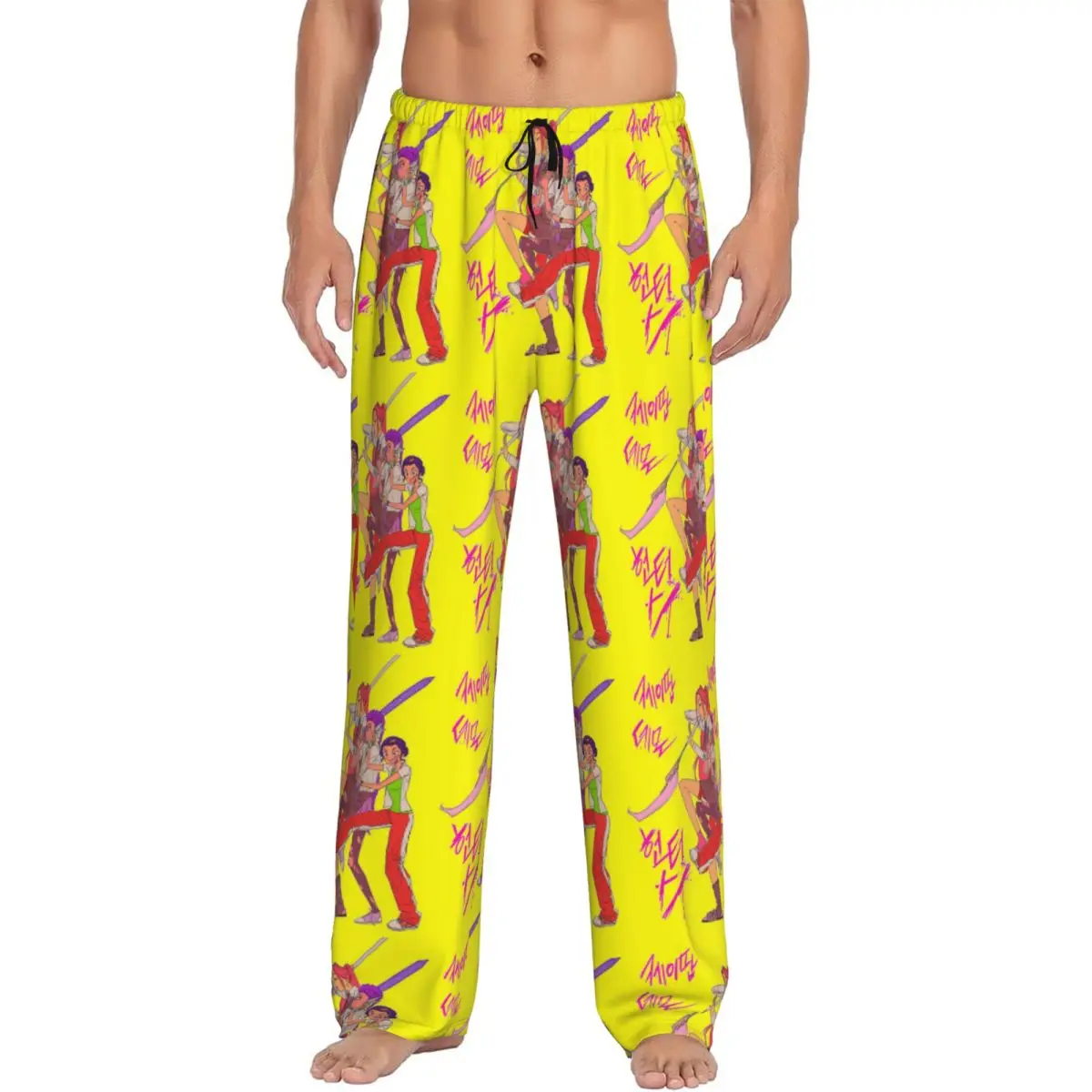 مخصص K-KPop D-Demon H-Hunters المشارك بنطلون بيجاما للرجال أنيمي الكرتون صالة النوم الرباط ملابس خاصة قيعان مع جيوب #1