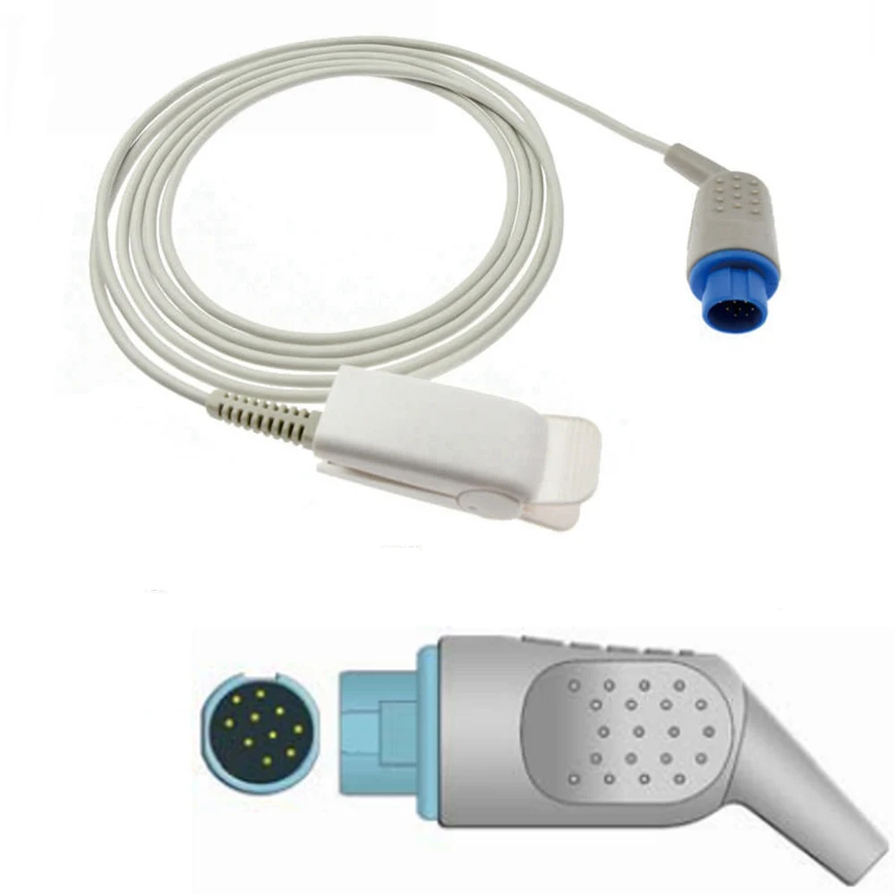 

Compatible NIHON KOHDEN, Round 10 PIN, SPO2 Sensor Oxygen Saturation Probe, High Accuracy SPO2 Probe, for Homes Hospitals