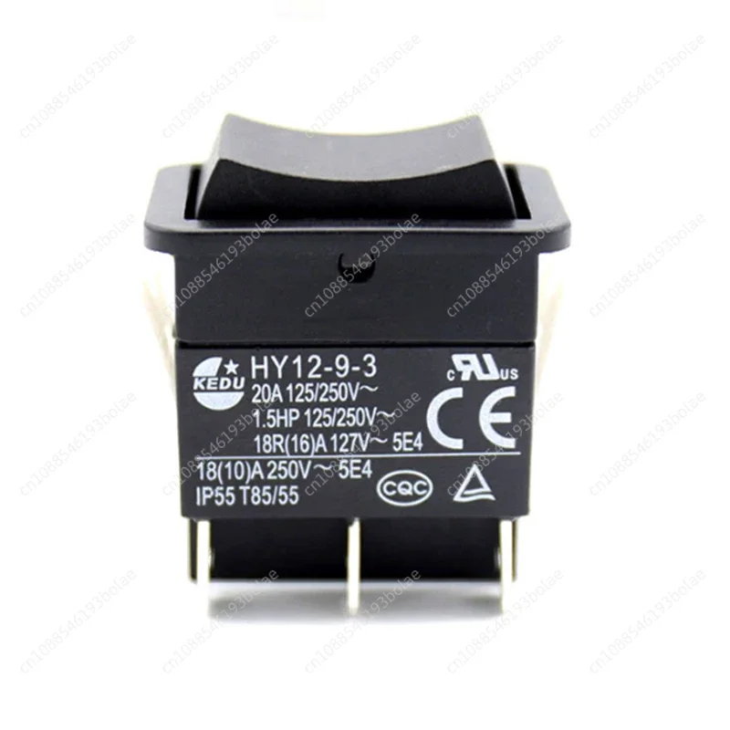 

1pcs KEDU HY12-9-3 6 Pins Push Button On Off On Rocker Switch Pushbutton Switches for Electric Power Tools 125/250V 18/20A