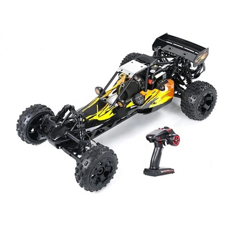 5B 29CC R.o.fun Baha 1/5 scale two-stroke fu.el-powered remote co.ntrol car with fuel engine and radio remote control.