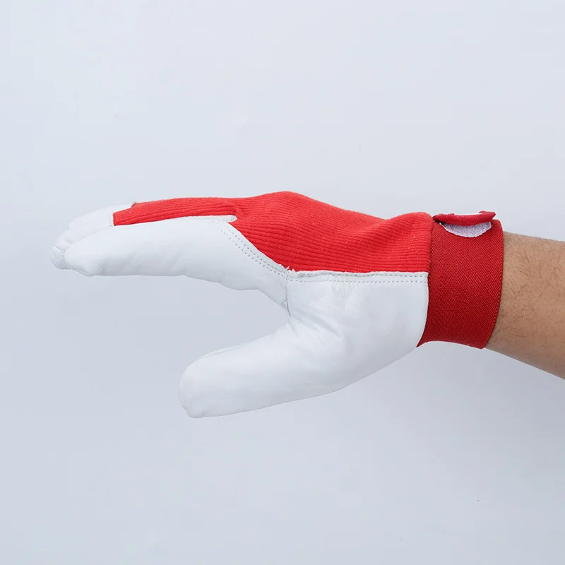 Guantes de trabajo de piel de oveja para trabajadores, protección de seguridad para soldadura, jardín, deportes, conductor de motocicleta,