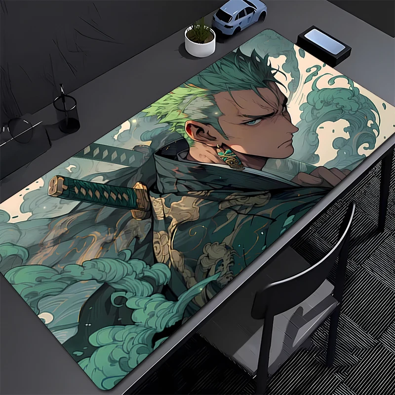 cool Mouse pad one piece Zoro Anime Keyboards Pad Computer Keyboard Mouse Mat Gaming Exquisite Mousepad Game Decoracion Desk Mat - view 5