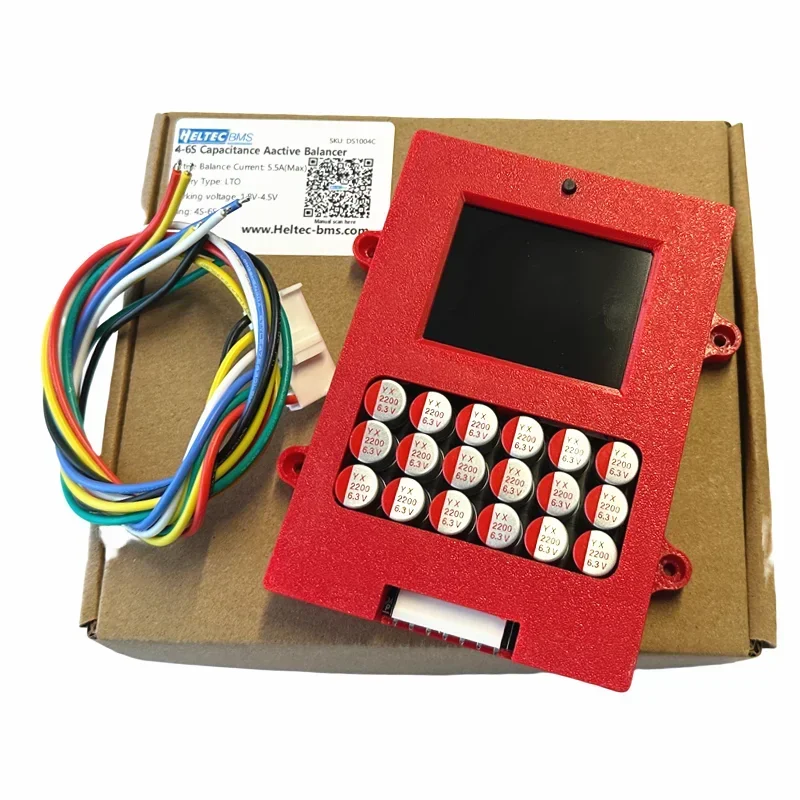 Heltecbms 4s 6s 8s Active balancer with voltage display TFT Lipo/lifepo4 battery voltage tester  4s 5a energy transfer equalizer
