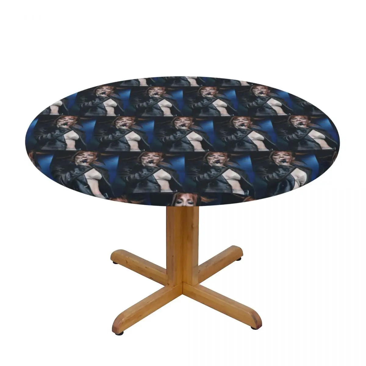Mylene Farmer Waterproof Round Tablecloth Oilproof Table Cloth for Kitchen Events Dining Table Cover