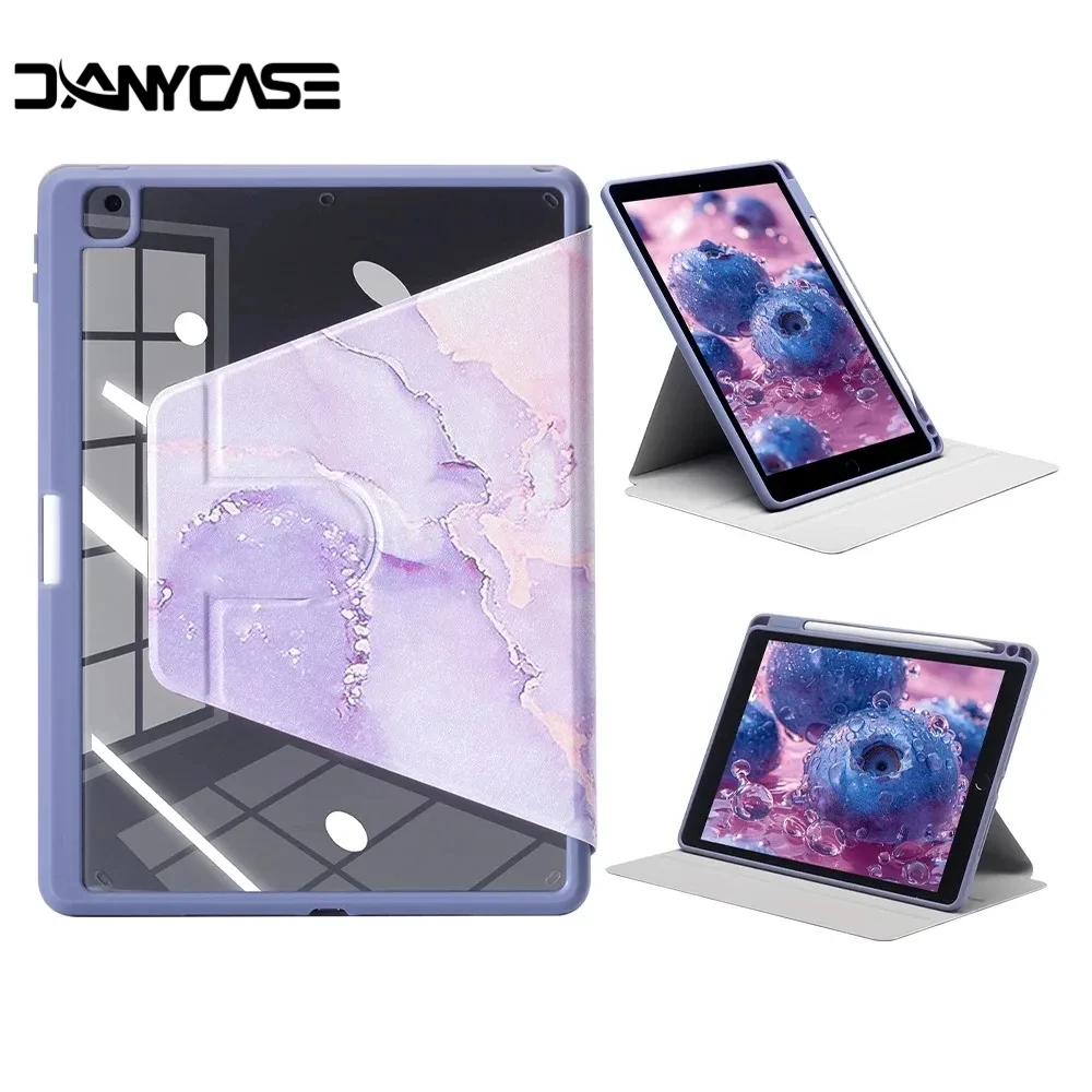 

360° Rotation Case For 2025 iPad Air 11 Case iPad 10th Gen 11th A16 9th Cover iPad Pro11 4 5 10.9in 12.9 M2 M3 M4 With Pen Slot