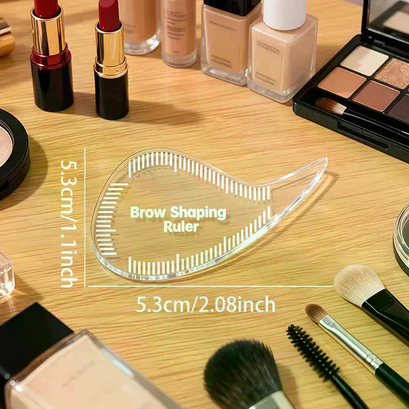 Strumento per la mappatura delle sopracciglia con arco a goccia, modello di righello per modellare le sopracciglia da 1 minuto, stencil, disegno rapido, PMU, sopracciglio, tratti di capelli, eyeliner