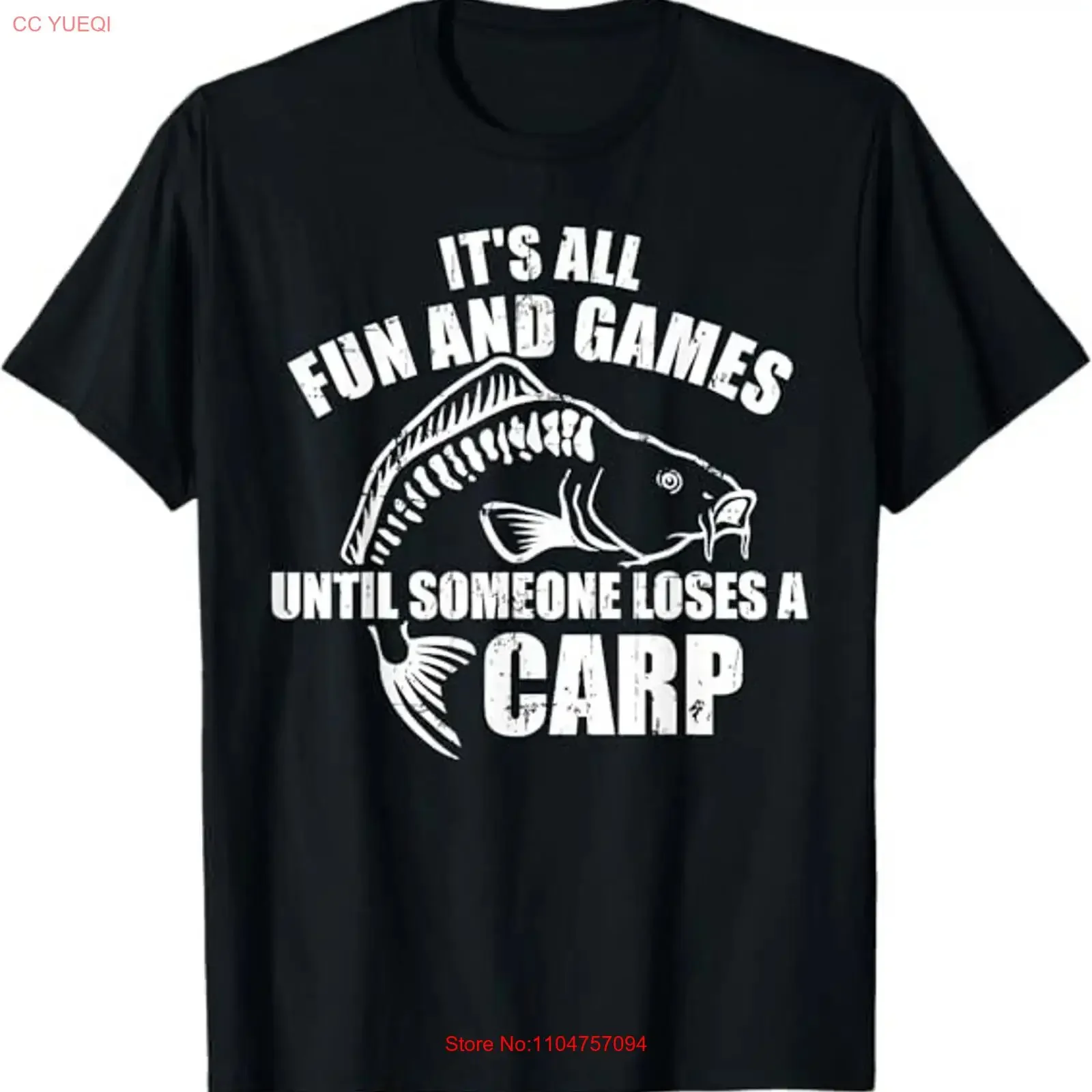 NEW fishing It's all fun and games until someone loses T Shirt Made in USA S 3XL vintage Washed Breathable fashion homme