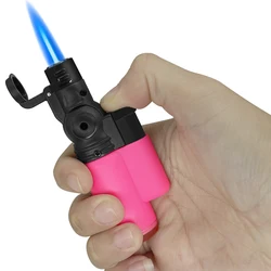 Windproof Torch Lighter Kitchen Cigar Butane Gas Lighter Portable Mini Jet Flame Lighter Outdoor BBQ Ignition Gun Flamethrower