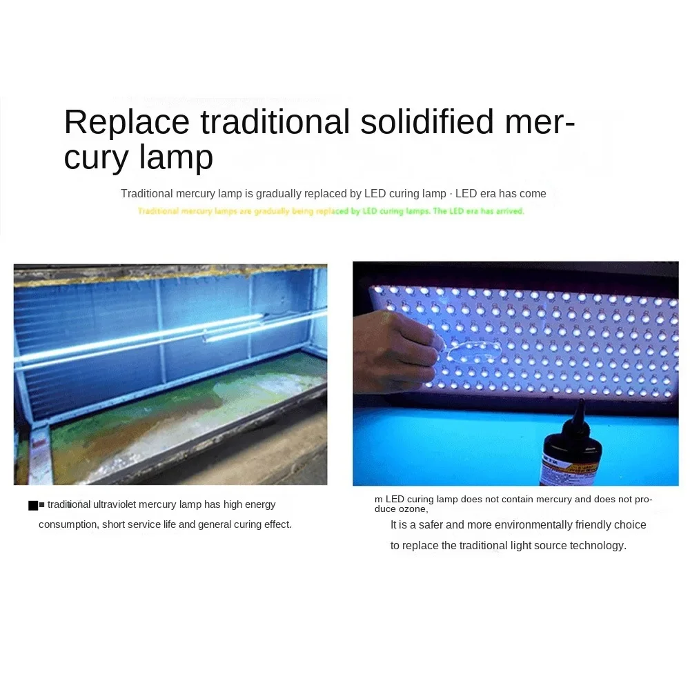 Fioletowe światło 365nm 405nm 395nm, 100W 200W 300W wykrywanie fluorescencyjne klej bezcieniowy zielona żywica olejowa lampa utwardzająca ultrafioletowe UV — zdjęcie 4