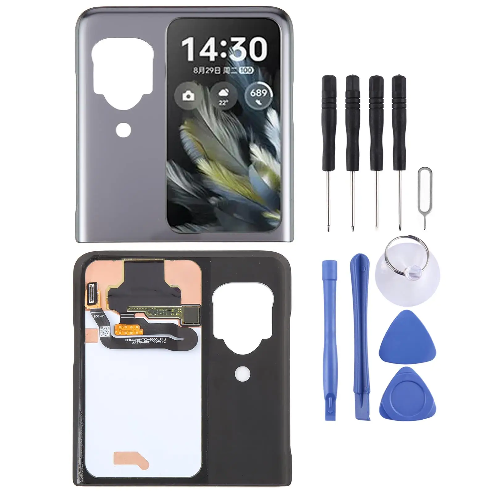 

LCD Secondary Screen for OPPO Find N3 Flip with Digitizer Full Assembly Phone Display LCD Screen Repair Replacement Part