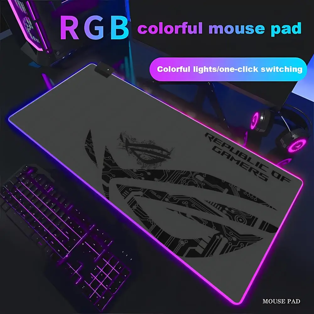 

Большой игровой коврик HYBXAXC с RGB-подсветкой и дизайном печатной платы, с противоскользящей резиновой основой, удлиненный, для офиса и игровой зоны, аксессуар для ПК, 1 шт.