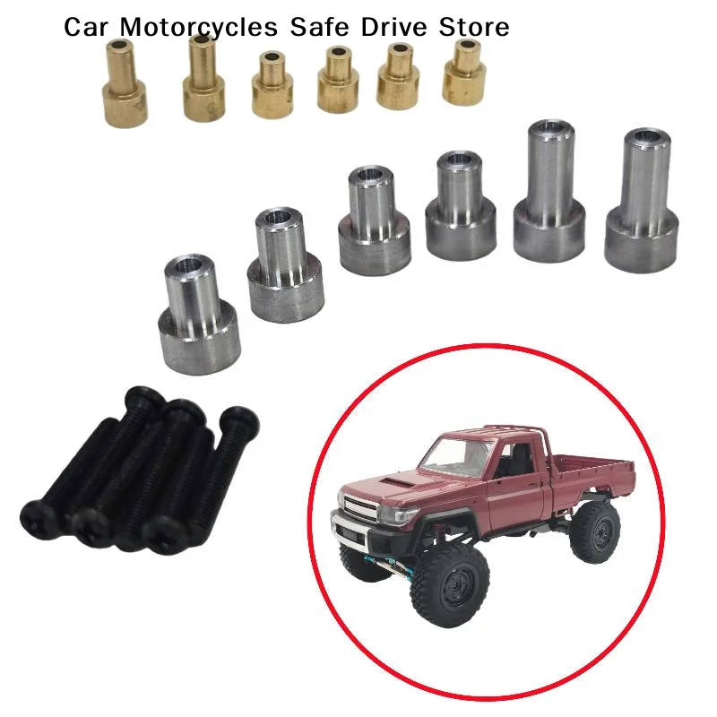 【CM】1 Set For 1/12 Modified Big Wheel Special Upgrade Parts MN82 MN82Pro MN82S Metal Car Shell Raise The Column Heighten Bracket