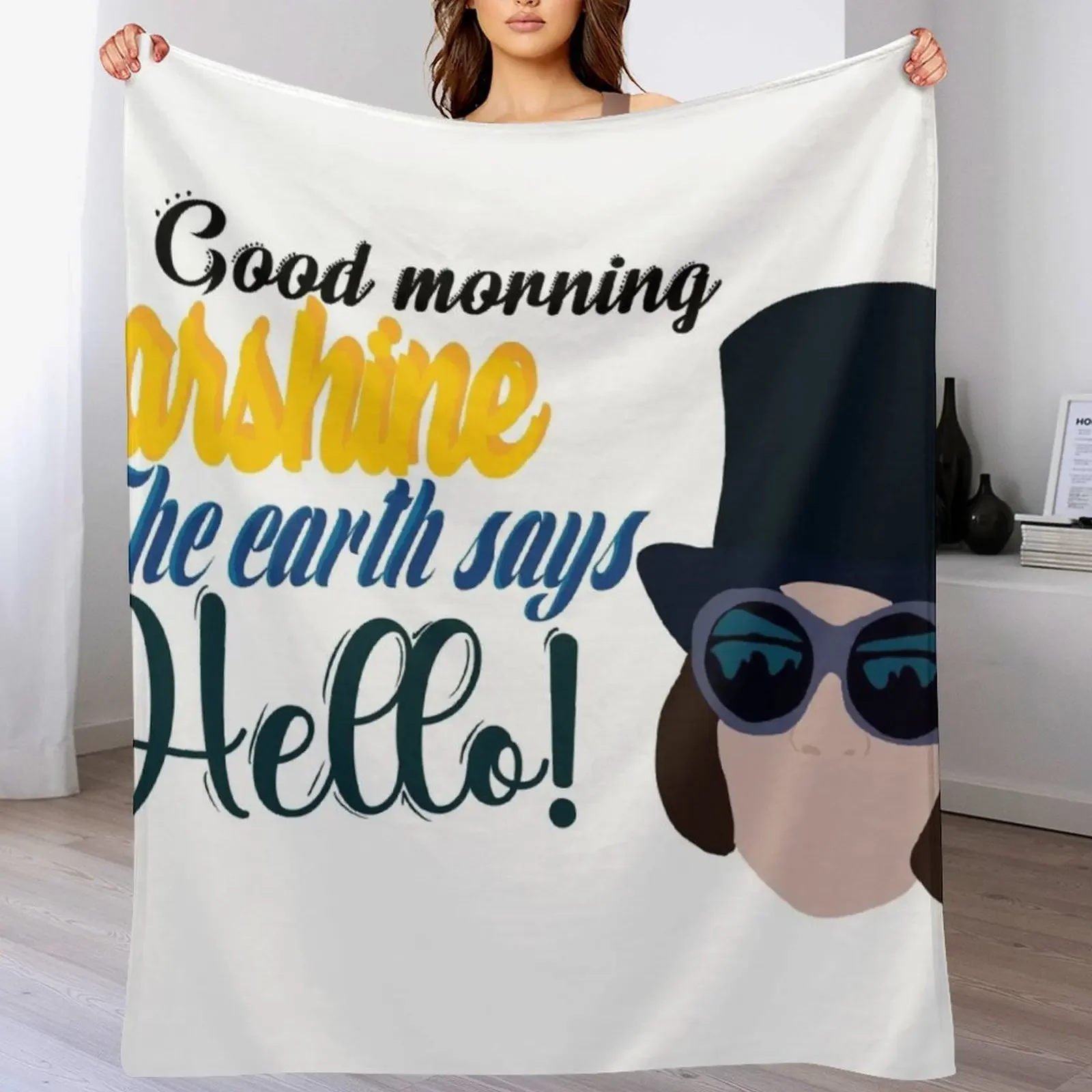 ¡La buena mañana starshine la tierra dice olá! Manta de tiro cosplay anime cama a cuadros viaje para mantas de bebé