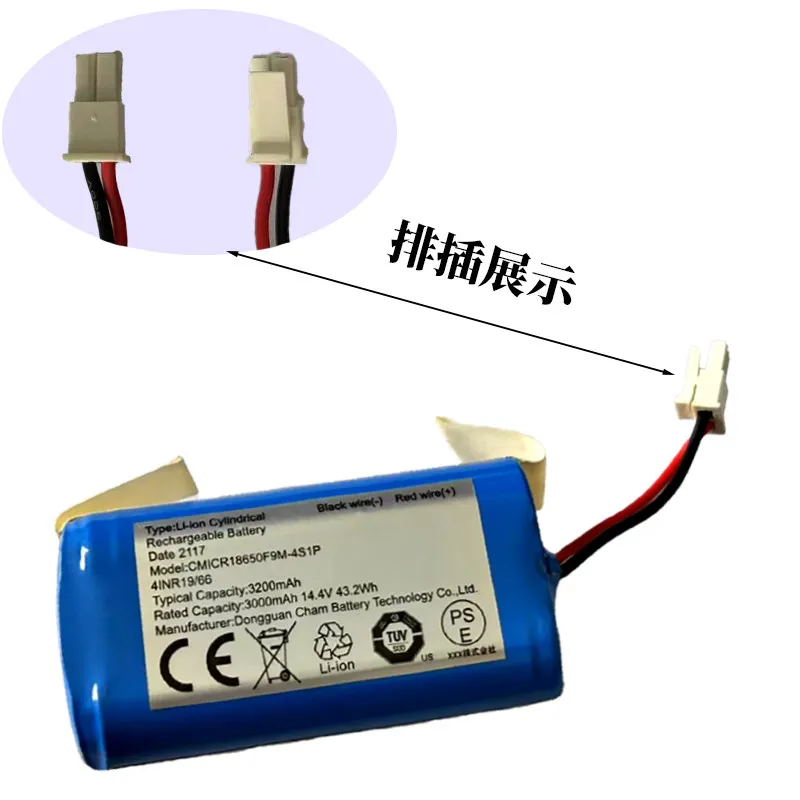 for J300 Robot Vacuum CMICR18650F9M-4S1P Battery 3000mAh 14.4V