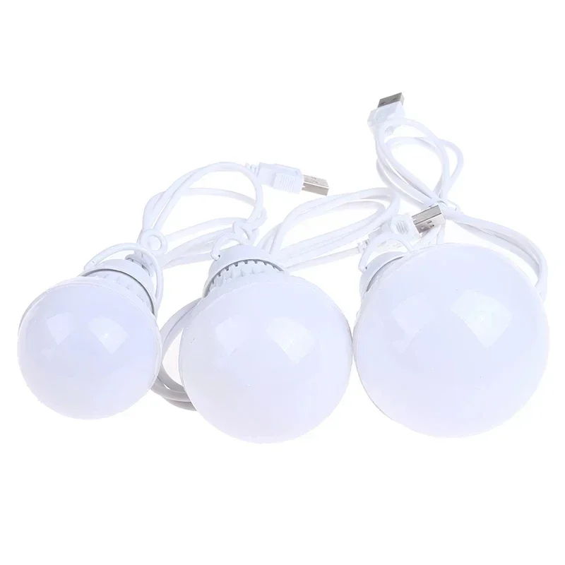 3/5/7W USB Lamp Bulb 5V Portable Camping Lantern Lamp LED USB Power Reading Book Light For Outdoor Camping Tent Lighting