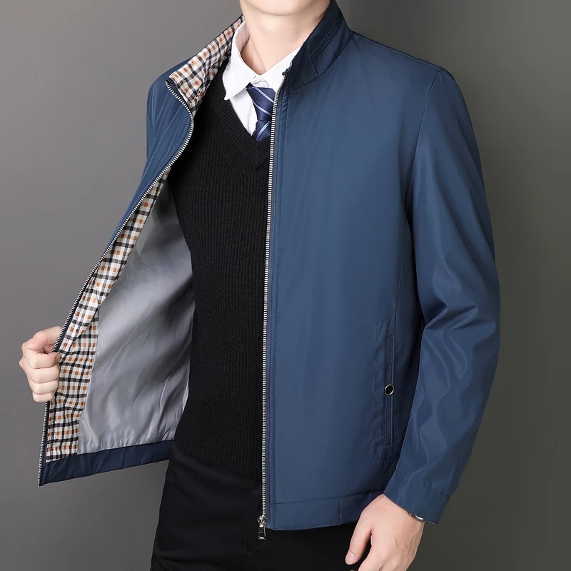 Blouson aviateur pour homme, tendance, élégant, léger, coupe-vent, veste décontractée pour homme, printemps, automne, veste en plumes pour homme