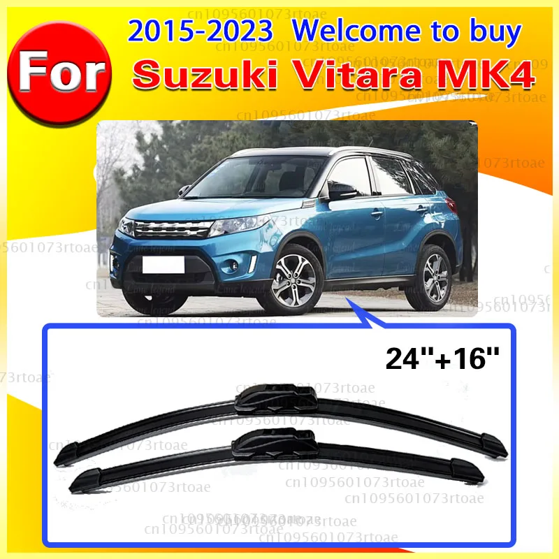 2 Stück Scheibenwischerblätter für Suzuki Vitara MK4 2015-2023 Windschutzscheibe Fensterbürsten 24"+16" ‌ Hochwertiges Scheibenwischerblatt