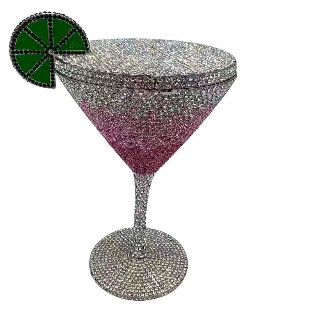Jewels Martini Handtasche Diamant-Abendtaschen Kristall-Braut-Handtasche Dinner-Clutches Schmucktaschen Strass-Party-Clutch-Taschen – Detail 9