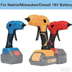 100W Cordless Electric Hot Melt Glue Gun for Makita/Milwaukee/Dewalt Battery 11mm Glue Stick Welding Hot Air Gun Home Crafts DIY