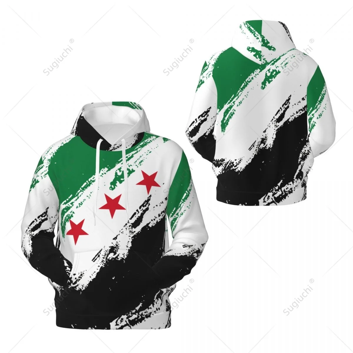 Unisex Syria Flag 1932-1963 Color Hoodie 3D Men Women Harajuku Sweatshirt Pullover Hoodies Polyester Casual