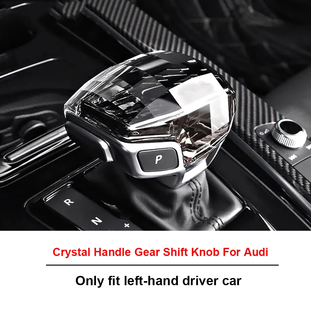 Car Crystal Handle Gear Shift Knob For Audi A4 A5 A6 A7 A8 Q8 Q7 C8 Q5 S4 S5 SQ5 A6L A8L RS4 RS6 Shift Lever Trim Interior Parts