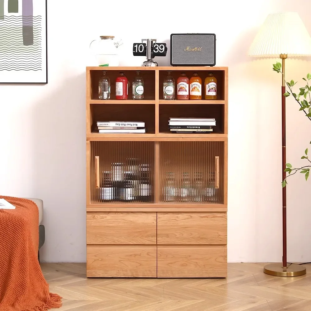 Rubik's cube TV cabinet building block combination storage solid wood chest small apartment bookshelf floor display cabinet 4