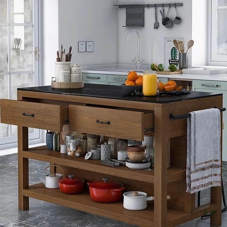 Kitchen island removable separate cooking table open bar table