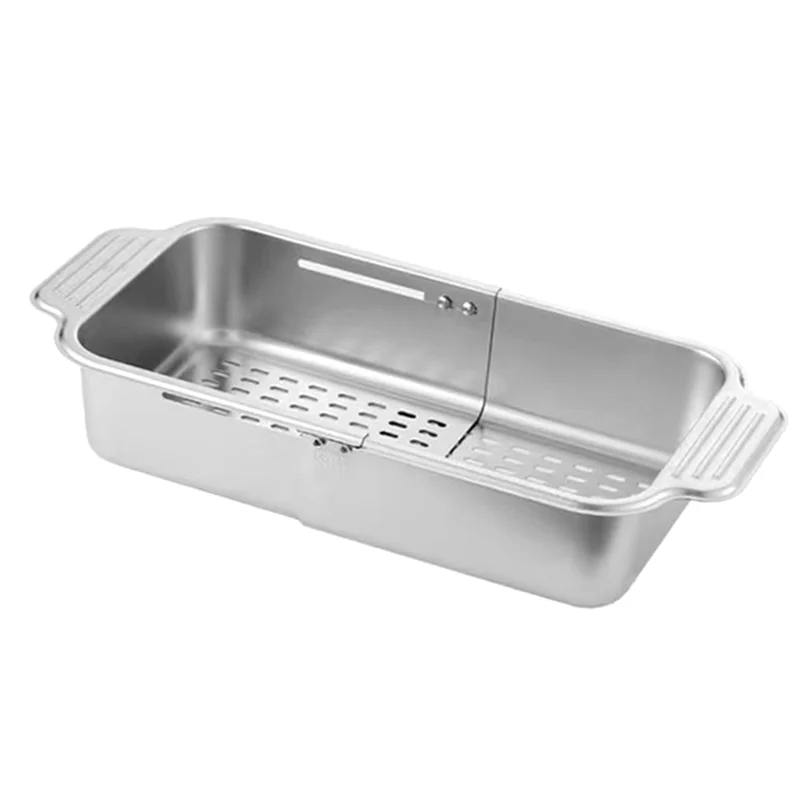 

B62B Multifunctional Kitchen Sink Drain Rack Retractable Stainless Steel Drain Basket Over the Sink Dish Drying Rack