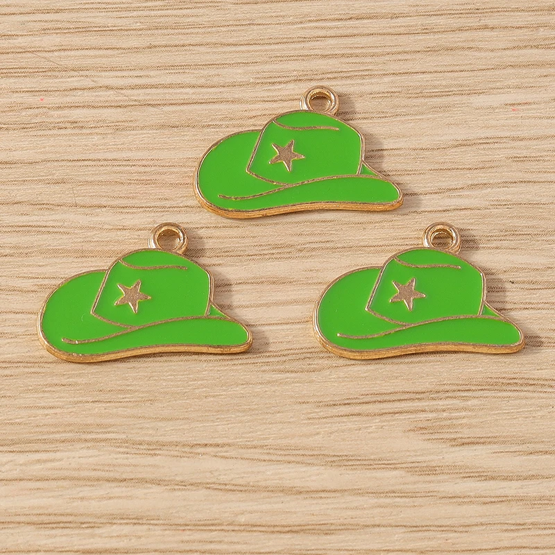 10 Stück niedliche Emaille-Cowboystiefel-Hut-Charms-Anhänger für Schmuckherstellung, DIY-Tropfenohrringe, Halskette, Armbänder, handgefertigte Bastelgeschenke – Detail 14