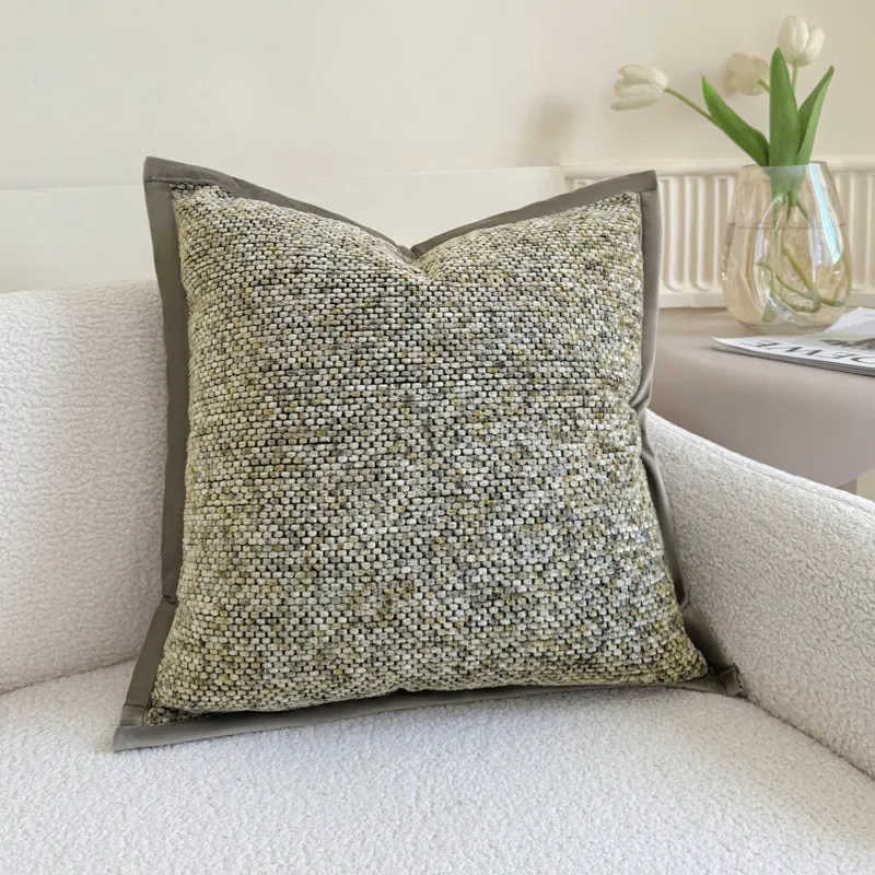 Nordic light luxury cheney velvet high-end bedside soft cushion Dutch velvet light French living room sofa pillow cover