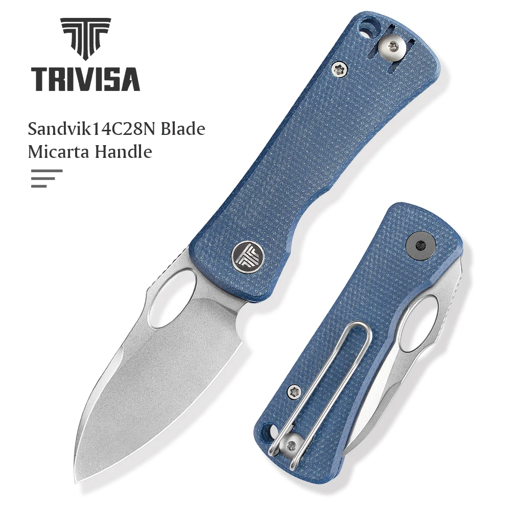 TRIVISA Pocket Folding Andromeda-LM Knife 14C28N Blade  Micarta Handle  Herramienta High Quality Outdoor Survival Camping Hiking