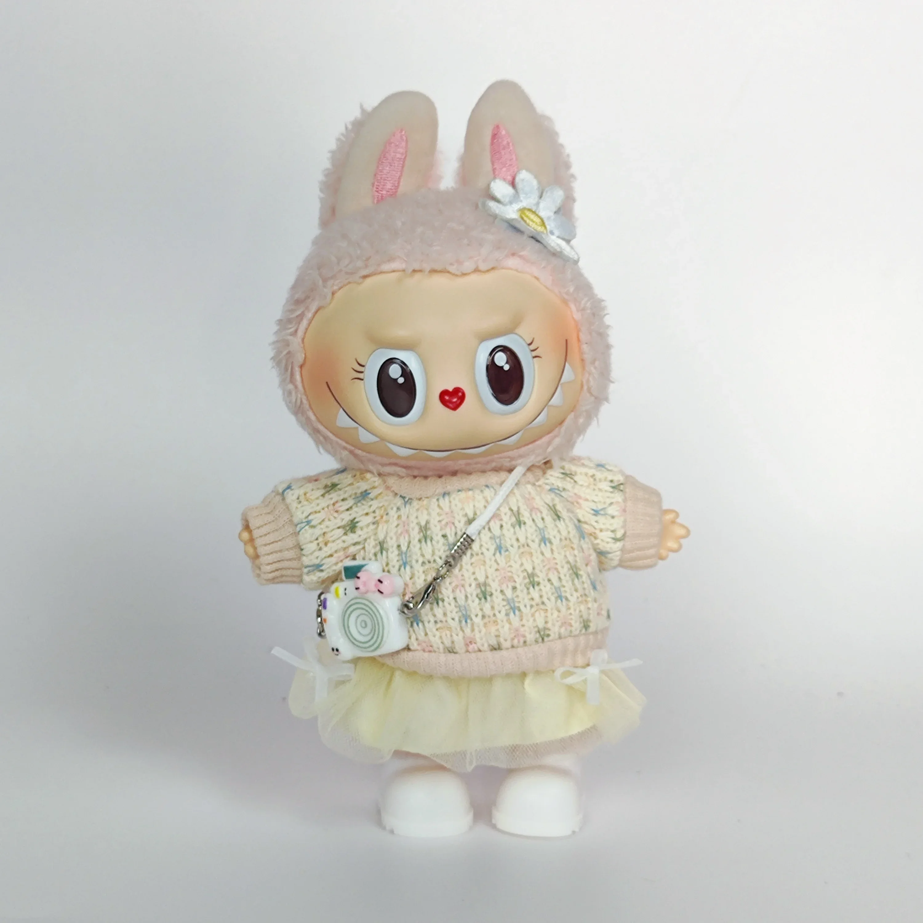 ملابس لملابس دمى لابوبو الجيل الأول والثاني - مجموعة ملابس فستان قصير على شكل فيونكة للحفلات