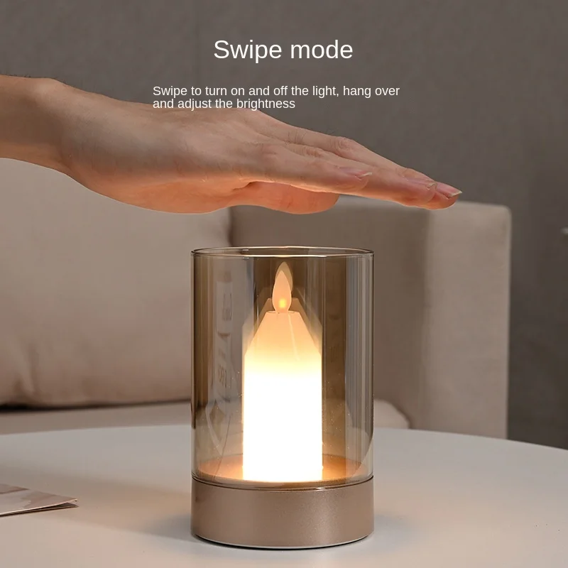 LED simulation candle atmosphere light birthday gift indoor decoration magic induction light living room bedroom night light