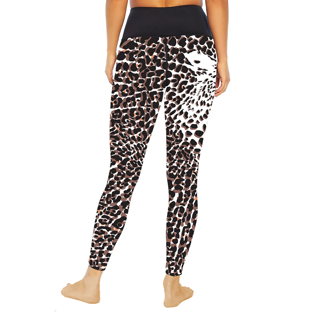 Women's printed yoga pants sports leggings MMA boxing fighting BJJ leopard print fitness pants