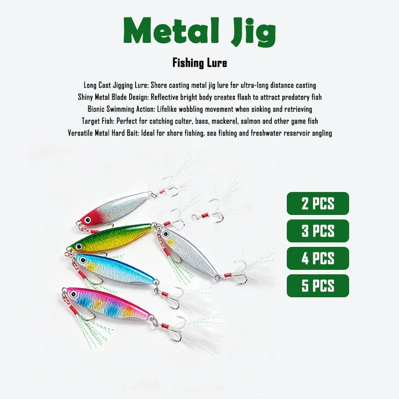 Ultra Long Cast Shore Jigging Metal Lure Spoon Flash Bionic Bait for Bass Spanish Mackerel Salmon Extreme Casting Fishing Tackle
