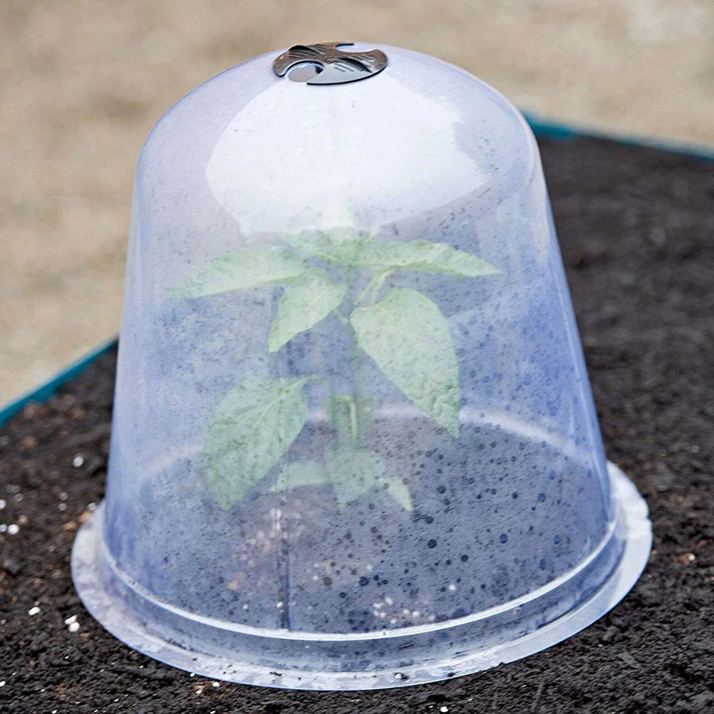 

2Pcs Plant Nursery Insulation Cover Plastic Protective Mini Garden Anti-Freeze Rain-Proof Cover