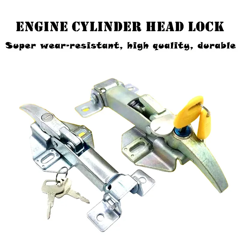 

For Hyundai excavators R60 80 130 200 215 220 305 335 New hood lock Engine head cylinder head lock with key High quality parts