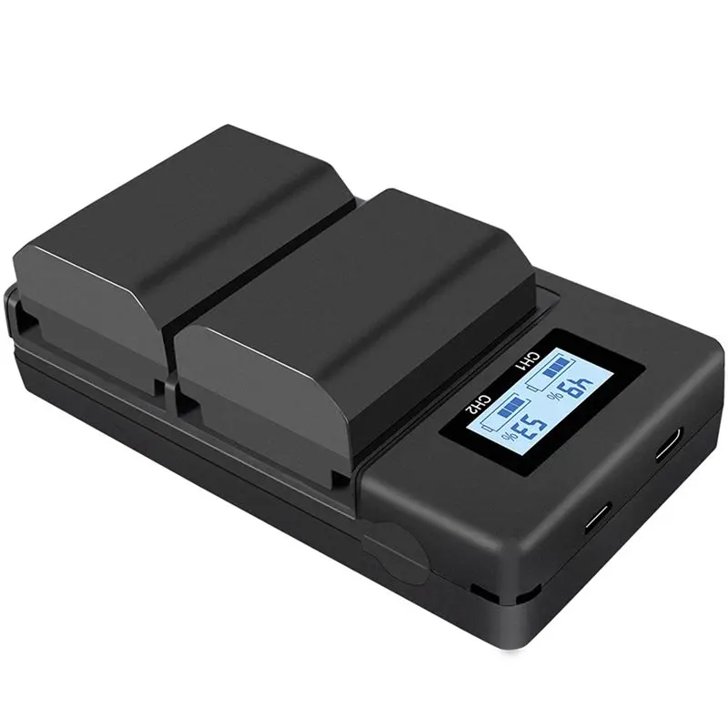 ABGI 3X LCD Dual USB Battery for Sony NP-FZ100 FZ100 Alpha A9 A7R III A7 III Camera