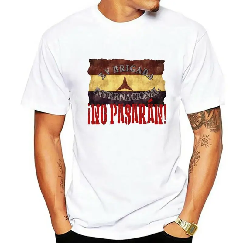 New summer T Shirt BRIGADA INTERNACIONAL, NO PASARAN T-Shirt Cotton The Civil War ofertas Tee Shirt