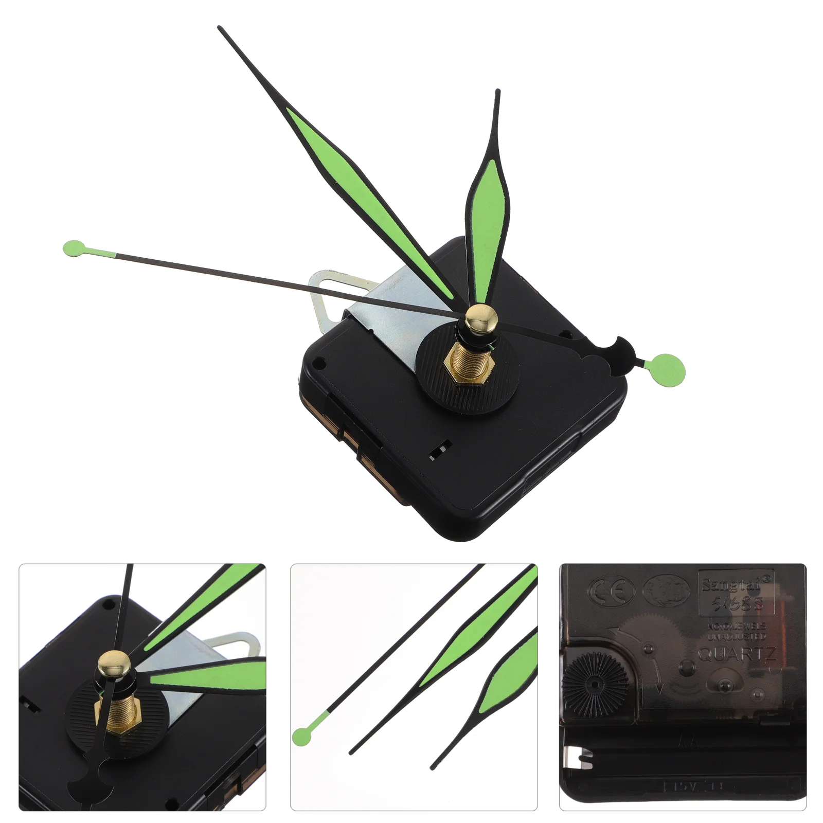 1 set Glow In The Dark Clock Movement Silent Wall Clock Mechanism Replacement Operated Clock Motor Long Shaft Quartz