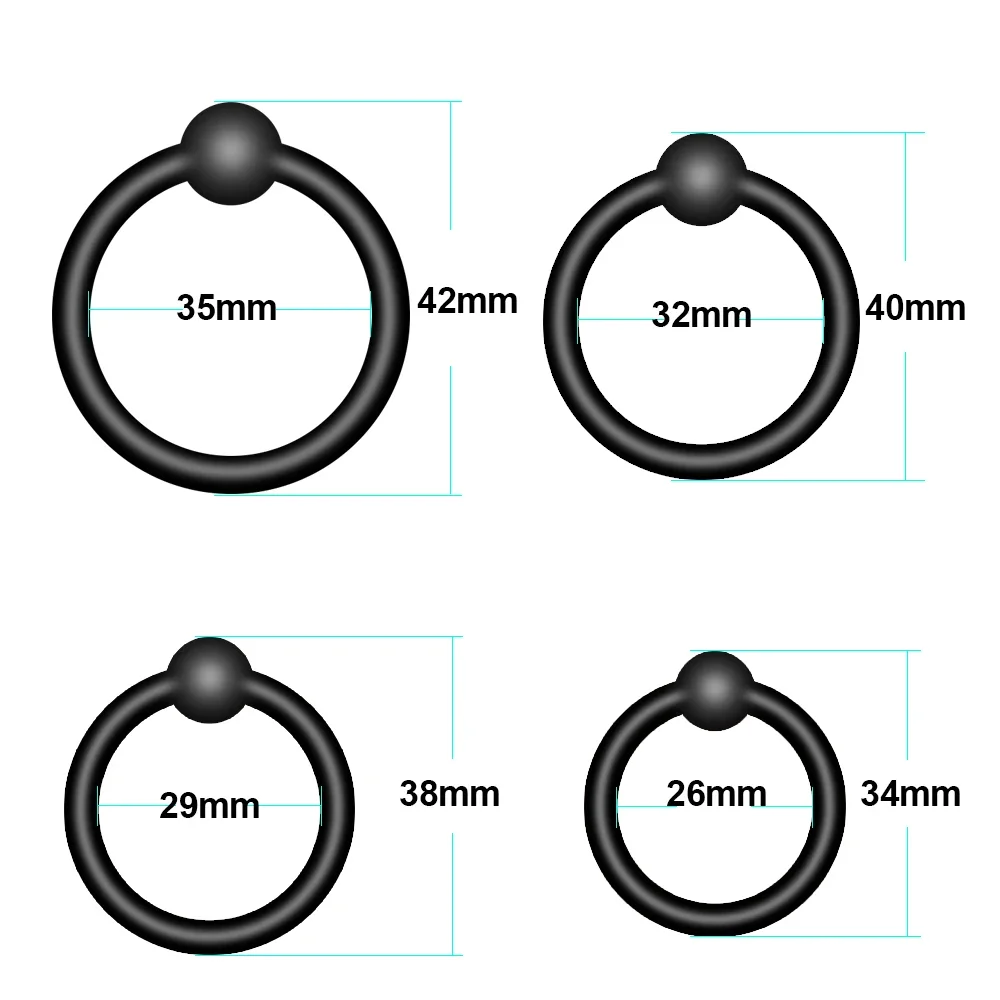 4PCS Silikon Cock Penis Ring Set Sex Spielzeug für Männer Silikon Locking Ring Verzögerte Ejakulation für Männer Erwachsene sex Spielzeug Erwachsene