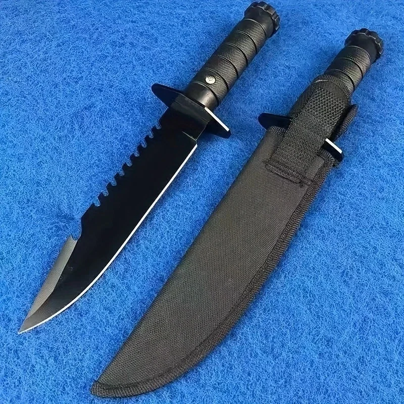 Ultra-Sharp Multi-Function Fixed Blade Tactical Knife - High Hardness All-in-One Portable Tool With K Sheath And Straight Edge