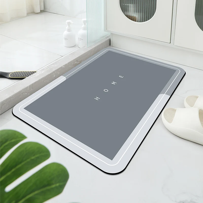 1pc 40*60cm Super Absorbent Floor Mat For Bathroom Non Slip, Fast Drying Soft, Carpet Shower Tub Outdoor Doormat