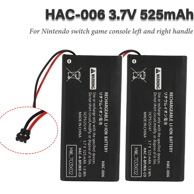 

HAC-006 Battery 525mAh for Nintendo Switch Ns Joy-Con Joycon Game Console Left/right Handle HAC-BPJPA-C0 HAC-015/016
