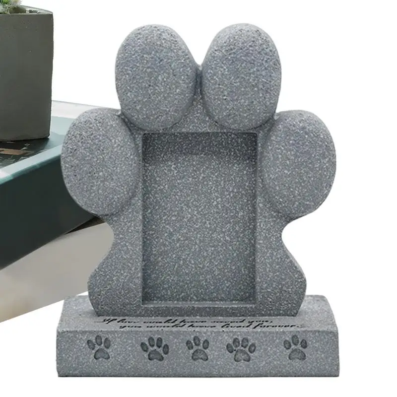 Pet Memorial Stones For Dogs Dog Garden Stone Outdoor Tombstone Pet Grave Markers Cat Headstones Cat Memorial Stone With Frame